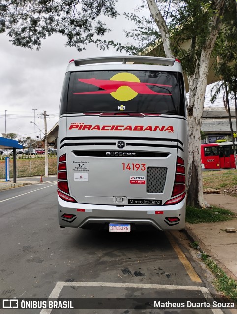 Viação Piracicabana 14193 na cidade de Campinas, São Paulo, Brasil, por Matheus Duarte Souza. Número da foto: #12293549.