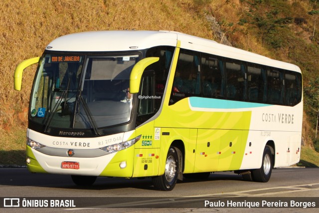 Costa Verde Transportes RJ 217.048 na cidade de Piraí, Rio de Janeiro, Brasil, por Paulo Henrique Pereira Borges. Número da foto: #12295069.
