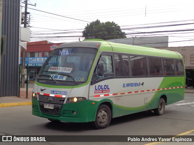 Transportes El Rápido Benja CPVR48 na cidade de Santa Cruz, Colchagua, Libertador General Bernardo O'Higgins, Chile, por Pablo Andres Yavar Espinoza. Número da foto: #12294021.