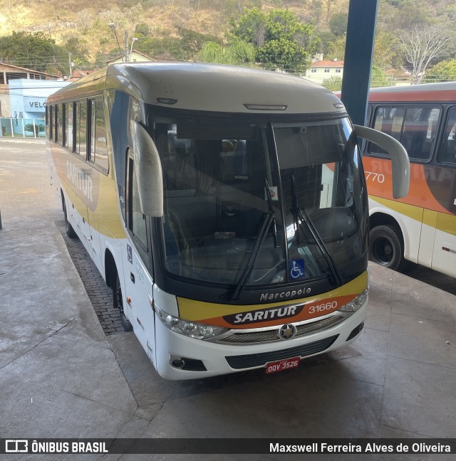 Saritur - Santa Rita Transporte Urbano e Rodoviário 31660 na cidade de Moeda, Minas Gerais, Brasil, por Maxswell Ferreira Alves de Oliveira. Número da foto: #12294017.