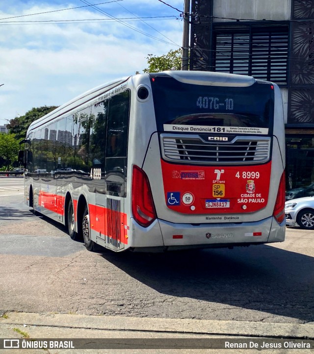 Express Transportes Urbanos Ltda 4 8999 na cidade de São Paulo, São Paulo, Brasil, por Renan De Jesus Oliveira. Número da foto: #12319328.