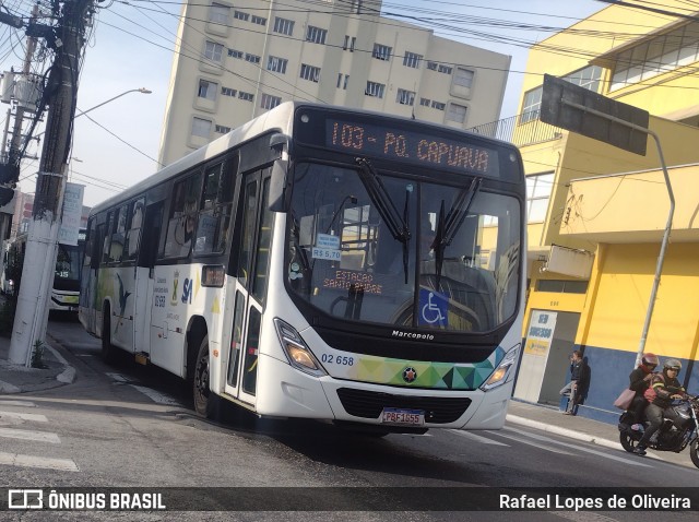 Viação Vaz 02 658 na cidade de Santo André, São Paulo, Brasil, por Rafael Lopes de Oliveira. Número da foto: #12318826.