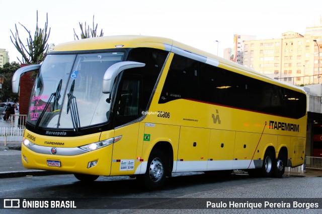 Viação Nova Itapemirim 20806 na cidade de Belo Horizonte, Minas Gerais, Brasil, por Paulo Henrique Pereira Borges. Número da foto: #12319543.