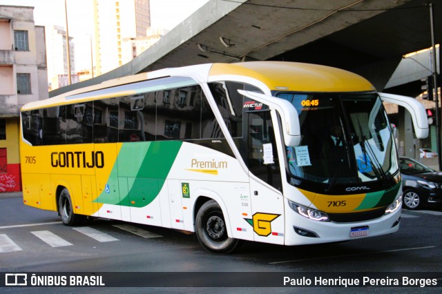 Empresa Gontijo de Transportes 7105 na cidade de Belo Horizonte, Minas Gerais, Brasil, por Paulo Henrique Pereira Borges. Número da foto: #12319568.