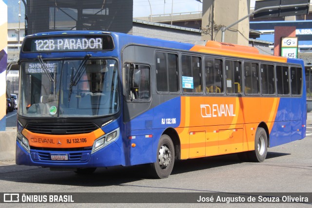 Evanil Transportes e Turismo RJ 132.106 na cidade de Rio de Janeiro, Rio de Janeiro, Brasil, por José Augusto de Souza Oliveira. Número da foto: #12321877.