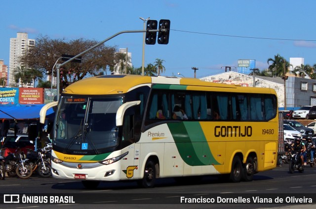 Empresa Gontijo de Transportes 19480 na cidade de Goiânia, Goiás, Brasil, por Francisco Dornelles Viana de Oliveira. Número da foto: #12321901.