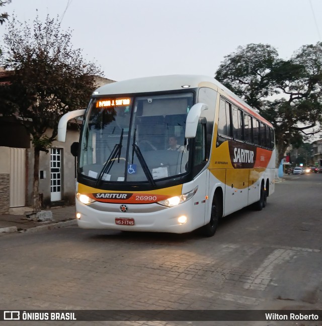 Saritur - Santa Rita Transporte Urbano e Rodoviário 26990 na cidade de Sardoá, Minas Gerais, Brasil, por Wilton Roberto. Número da foto: #12320988.
