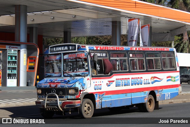 Inter Bus SRL - Linea 1 013 na cidade de San Lorenzo, Central, Paraguai, por José Paredes. Número da foto: #12320398.