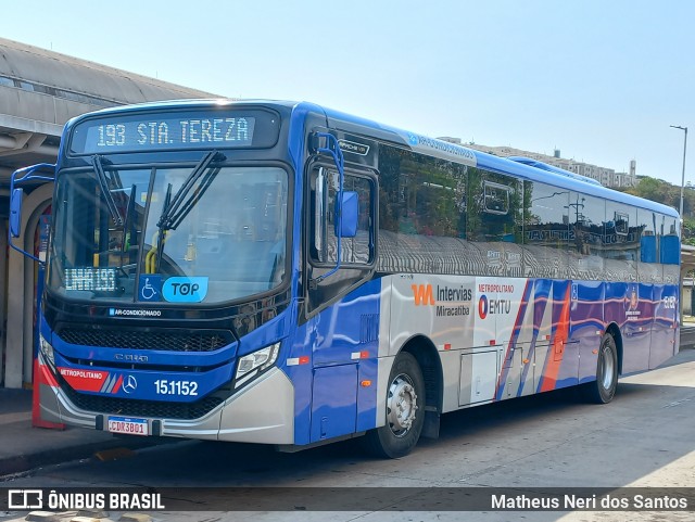 Viação Miracatiba 15.1152 na cidade de São Paulo, São Paulo, Brasil, por Matheus Neri dos Santos. Número da foto: #12321329.