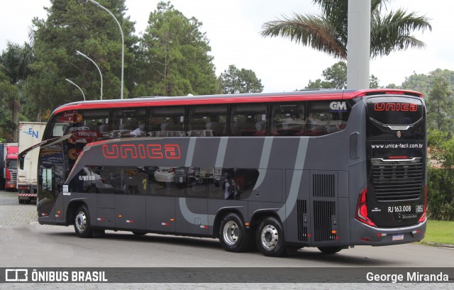 Transportes Única Petrópolis RJ 163.008 na cidade de Juiz de Fora, Minas Gerais, Brasil, por George Miranda. Número da foto: #12321853.