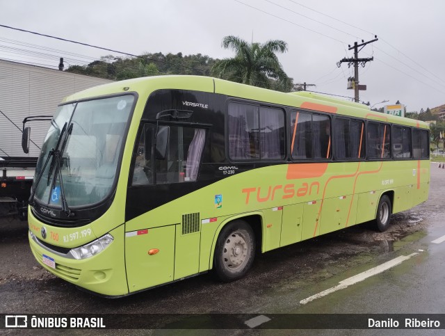 Tursan - Turismo Santo André 760 (RJ 597.199) na cidade de Barra do Piraí, Rio de Janeiro, Brasil, por Danilo  Ribeiro. Número da foto: #12320922.
