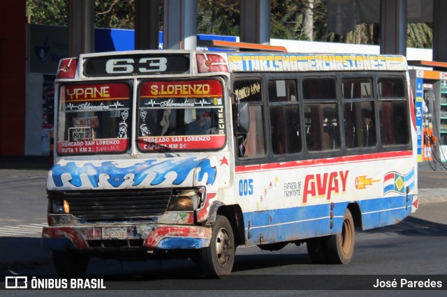 Empresa De Transporte Avay - Linea 63 005 na cidade de San Lorenzo, Central, Paraguai, por José Paredes. Número da foto: #12323535.