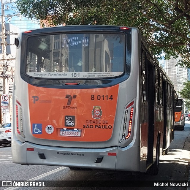 TRANSPPASS - Transporte de Passageiros 8 0114 na cidade de São Paulo, São Paulo, Brasil, por Michel Nowacki. Número da foto: #12324607.