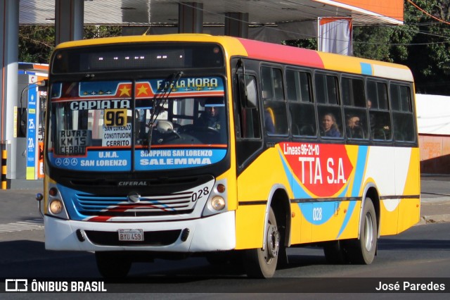 TTA S.A. - Línea 96 028 na cidade de San Lorenzo, Central, Paraguai, por José Paredes. Número da foto: #12323303.