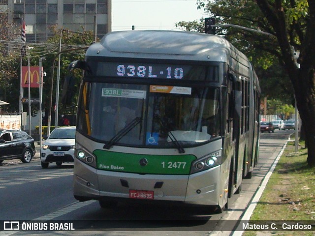 Viação Gato Preto 1 2477 na cidade de São Paulo, São Paulo, Brasil, por Mateus C.  Cardoso. Número da foto: #12325357.