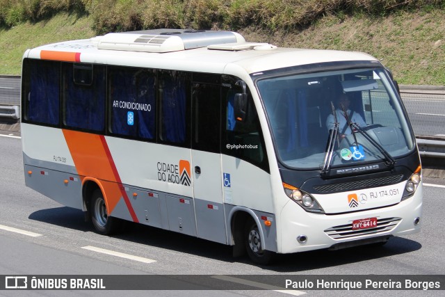 Viação Cidade do Aço RJ 174.051 na cidade de Piraí, Rio de Janeiro, Brasil, por Paulo Henrique Pereira Borges. Número da foto: #12326827.