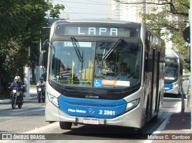Sambaíba Transportes Urbanos 2 2861 na cidade de São Paulo, São Paulo, Brasil, por Mateus C.  Cardoso. Número da foto: #12325352.