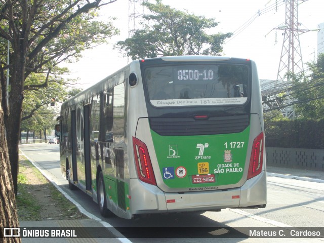 Viação Santa Brígida 1 1727 na cidade de São Paulo, São Paulo, Brasil, por Mateus C.  Cardoso. Número da foto: #12325358.