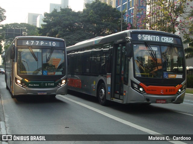 Via Sudeste Transportes S.A. 5 1148 na cidade de São Paulo, São Paulo, Brasil, por Mateus C.  Cardoso. Número da foto: #12329653.