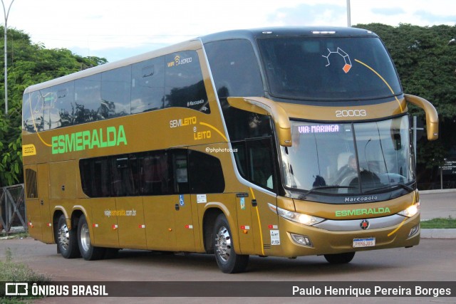 Viação Esmeralda Transportes 20003 na cidade de Maringá, Paraná, Brasil, por Paulo Henrique Pereira Borges. Número da foto: #12329746.