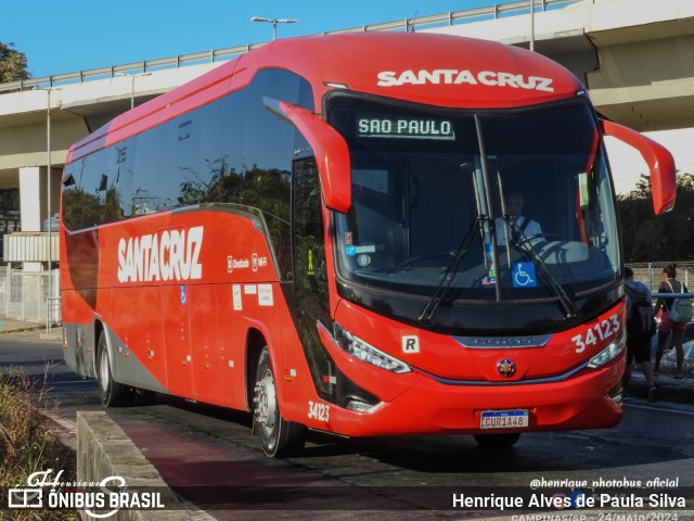 Viação Santa Cruz 34123 na cidade de Campinas, São Paulo, Brasil, por Henrique Alves de Paula Silva. Número da foto: #12329443.