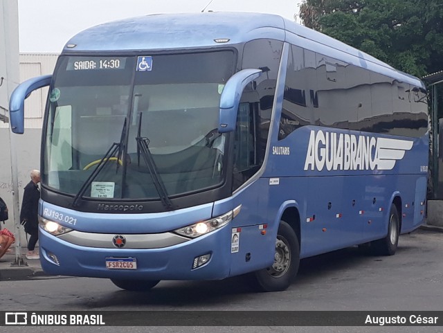 Viação Águia Branca RJ 193.021 na cidade de Rio de Janeiro, Rio de Janeiro, Brasil, por Augusto César. Número da foto: #12328156.