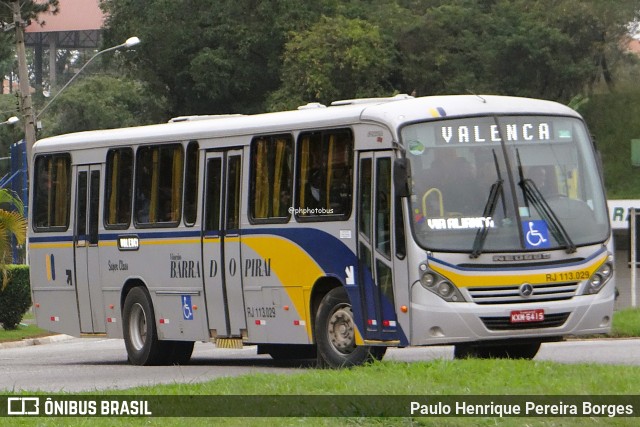 Viação Barra do Piraí Turismo RJ 113.029 na cidade de Barra do Piraí, Rio de Janeiro, Brasil, por Paulo Henrique Pereira Borges. Número da foto: #12329706.