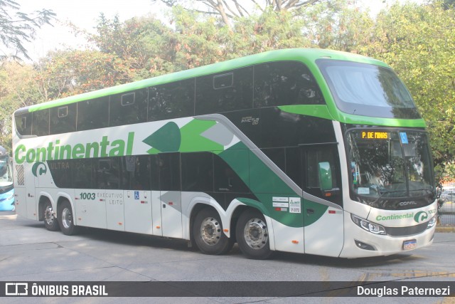 Viação Continental de Transportes 1003 na cidade de São Paulo, São Paulo, Brasil, por Douglas Paternezi. Número da foto: #12328973.