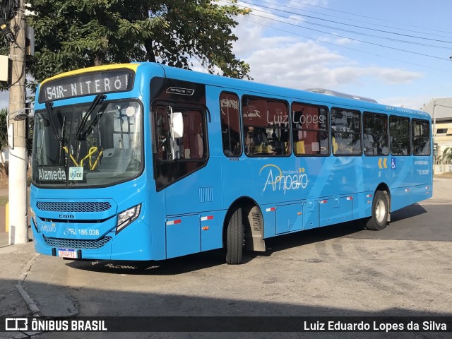 Viação Nossa Senhora do Amparo RJ 186.038 na cidade de Niterói, Rio de Janeiro, Brasil, por Luiz Eduardo Lopes da Silva. Número da foto: #12327908.