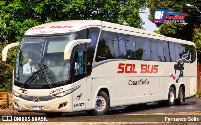Sol Bus 107 na cidade de Asunción, Paraguai, por Fernando Solis. Número da foto: #12327905.