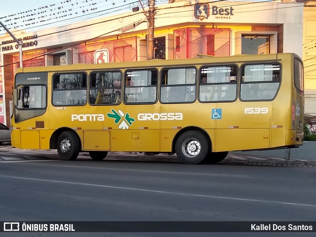 VCG - Viação Campos Gerais 1539 na cidade de Ponta Grossa, Paraná, Brasil, por Kallel Dos Santos. Número da foto: #12328223.