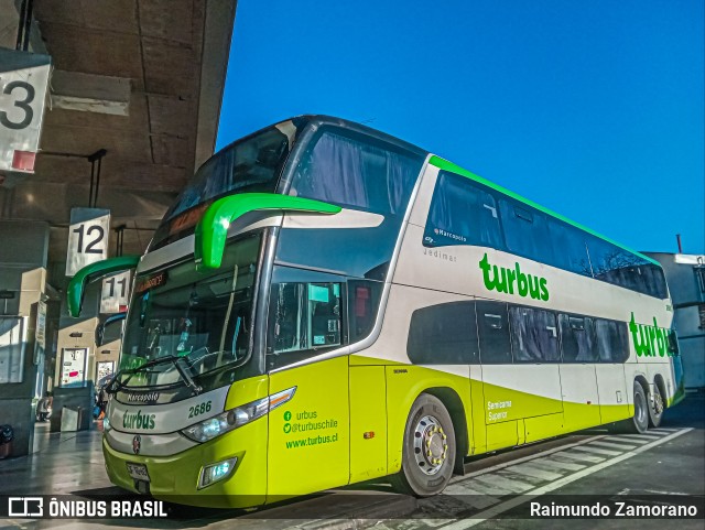 TurBus 2686 na cidade de Viña del Mar, Valparaíso, Valparaíso, Chile, por Raimundo Zamorano. Número da foto: #12329894.