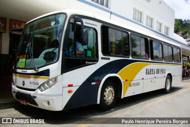 Viação Barra do Piraí Turismo RJ 113.030 na cidade de Barra do Piraí, Rio de Janeiro, Brasil, por Paulo Henrique Pereira Borges. Número da foto: #12329709.