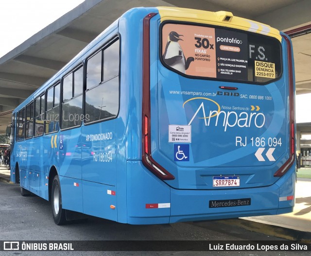 Viação Nossa Senhora do Amparo RJ 186.094 na cidade de Niterói, Rio de Janeiro, Brasil, por Luiz Eduardo Lopes da Silva. Número da foto: #12327904.