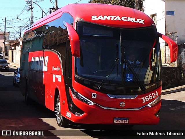 Viação Santa Cruz 36624 na cidade de Três Corações, Minas Gerais, Brasil, por Fábio Mateus Tibúrcio. Número da foto: #12329634.