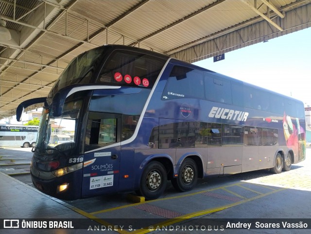Eucatur - Empresa União Cascavel de Transportes e Turismo 5319 na cidade de Balneário Camboriú, Santa Catarina, Brasil, por Andrey  Soares Vassão. Número da foto: #12330428.