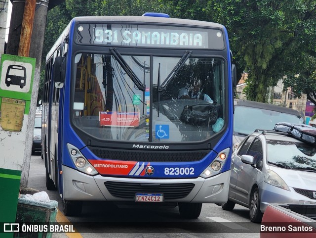 BR Mobilidade Baixada Santista 823002 na cidade de Santos, São Paulo, Brasil, por Brenno Santos. Número da foto: #12330656.