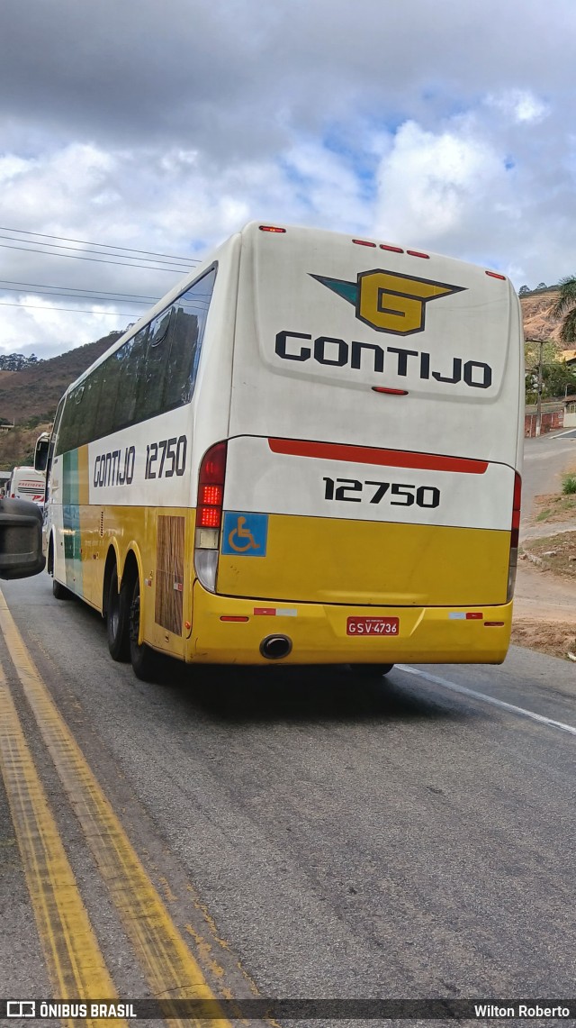 Empresa Gontijo de Transportes 12750 na cidade de João Monlevade, Minas Gerais, Brasil, por Wilton Roberto. Número da foto: #12330265.