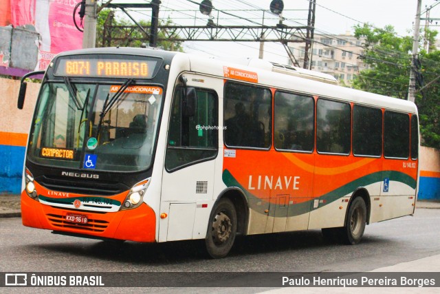 Linave Transportes RJ 146.102 na cidade de Nova Iguaçu, Rio de Janeiro, Brasil, por Paulo Henrique Pereira Borges. Número da foto: #12332214.