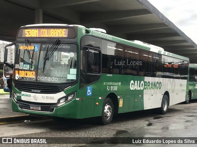 Viação Galo Branco RJ 181.068 na cidade de Niterói, Rio de Janeiro, Brasil, por Luiz Eduardo Lopes da Silva. Número da foto: #12330476.