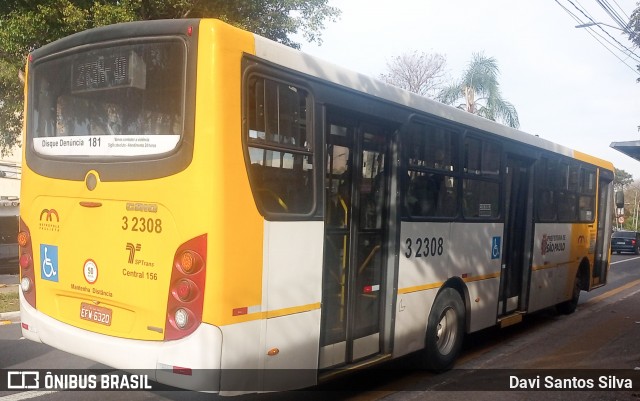 Viação Metrópole Paulista - Zona Leste 3 2308 na cidade de São Paulo, São Paulo, Brasil, por Davi Santos Silva. Número da foto: #12330314.