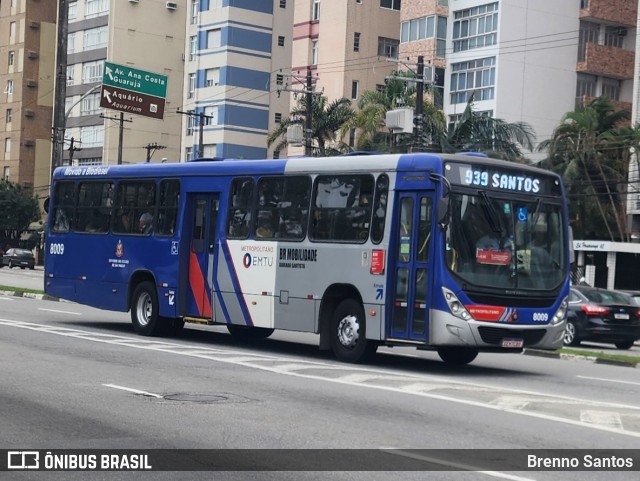 BR Mobilidade Baixada Santista 8009 na cidade de Santos, São Paulo, Brasil, por Brenno Santos. Número da foto: #12330649.