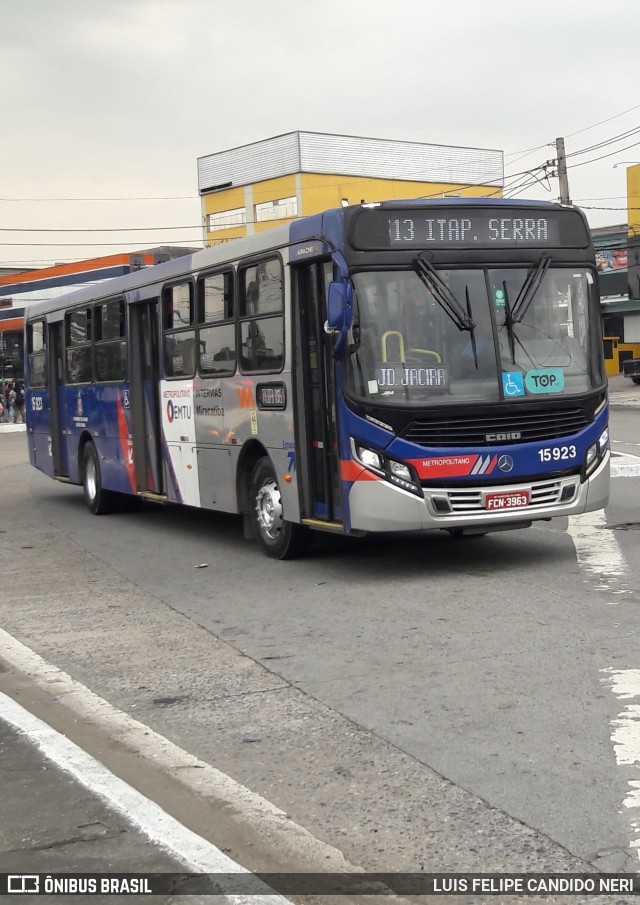 Viação Miracatiba 15.923 na cidade de São Paulo, São Paulo, Brasil, por LUIS FELIPE CANDIDO NERI. Número da foto: #12331361.