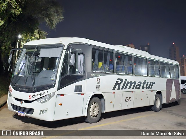 Rimatur Transportes 4240 na cidade de Curitiba, Paraná, Brasil, por Danilo Marcelo Silva. Número da foto: #12331340.