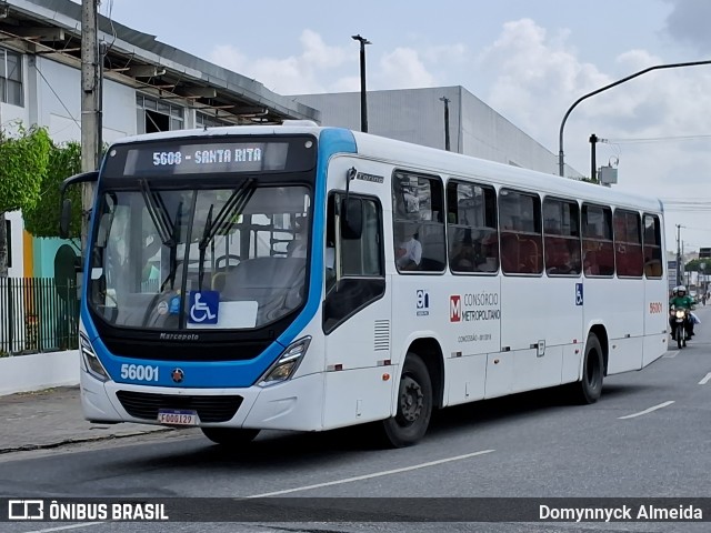 Rodoviária Santa Rita > SIM - Sistema Integrado Metropolitano > TR Transportes 56001 na cidade de Bayeux, Paraíba, Brasil, por Domynnyck Almeida. Número da foto: #12332208.