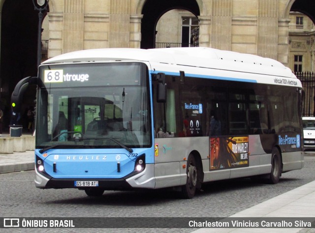 RATP - Régie Autonome des Transports Parisiens 2192 na cidade de Paris, Île-de-France, França, por Charlestom Vinicius Carvalho Silva. Número da foto: #12331838.