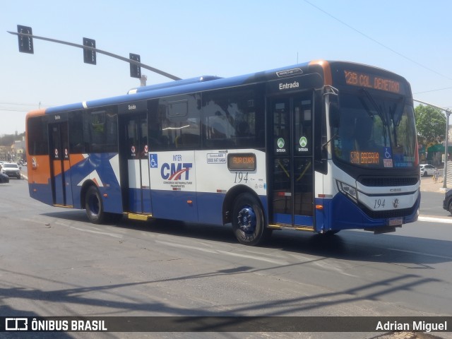CMT - Consórcio Metropolitano Transportes 194 na cidade de Cuiabá, Mato Grosso, Brasil, por Adrian Miguel. Número da foto: #12330624.