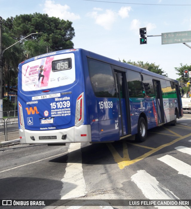 Viação Miracatiba 15.1039 na cidade de São Paulo, São Paulo, Brasil, por LUIS FELIPE CANDIDO NERI. Número da foto: #12331364.