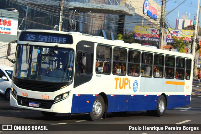 TUPi Transportes Urbanos Piracicaba 8551 na cidade de Piracicaba, São Paulo, Brasil, por Paulo Henrique Pereira Borges. Número da foto: #12334550.