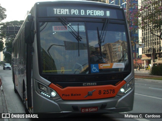 Viação Gato Preto 8 2578 na cidade de São Paulo, São Paulo, Brasil, por Mateus C.  Cardoso. Número da foto: #12333034.